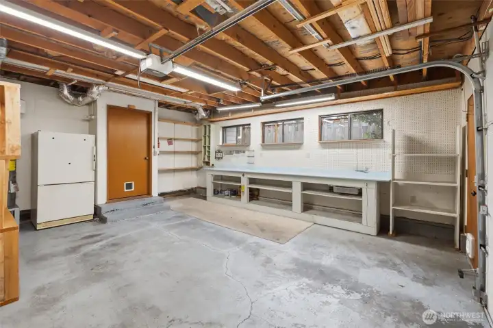 Garage has additional attic storage above.