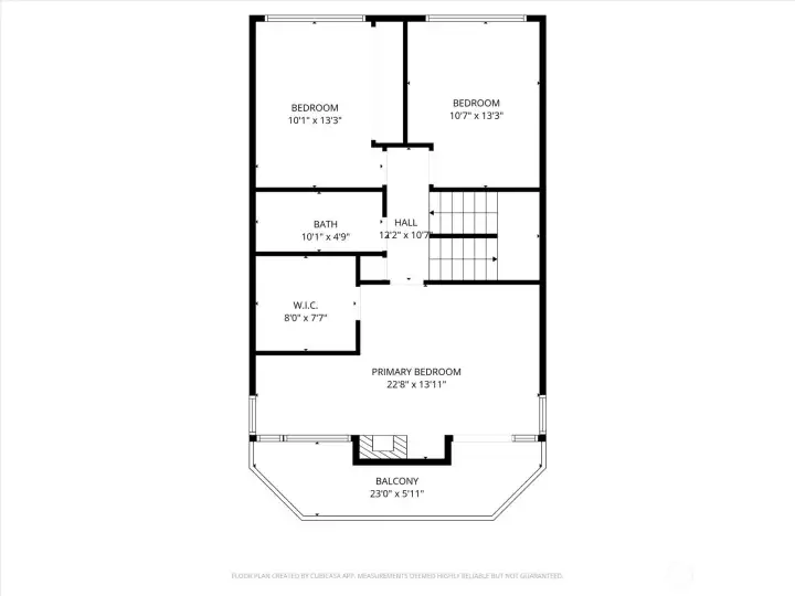 Upstairs floorplan.
