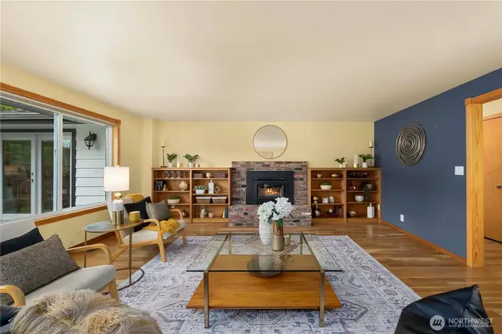 Enjoy a cozy fireplace insert!