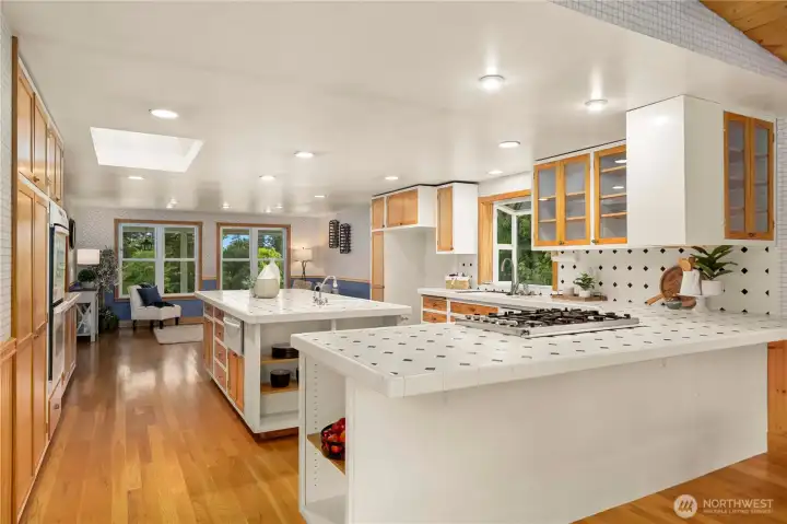 Large and bright kitchen with an expansive island!