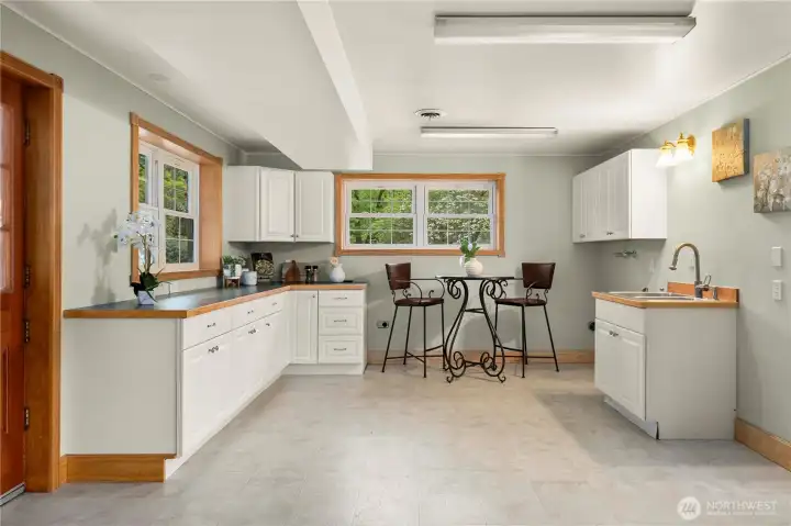 Lower level kitchenette.