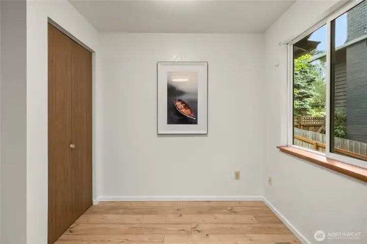 Dining area directly off kitchen, creates plenty of space to extend the kitchen layout if you wanted to remodel to your tastes. Dining area directly off kitchen, creates plenty of space to extend the kitchen layout if you wanted to remodel to your tastes.