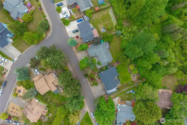 Overhead street view highlighting the home’s setting and curb appeal Overhead street view highlighting the home’s setting and curb appeal