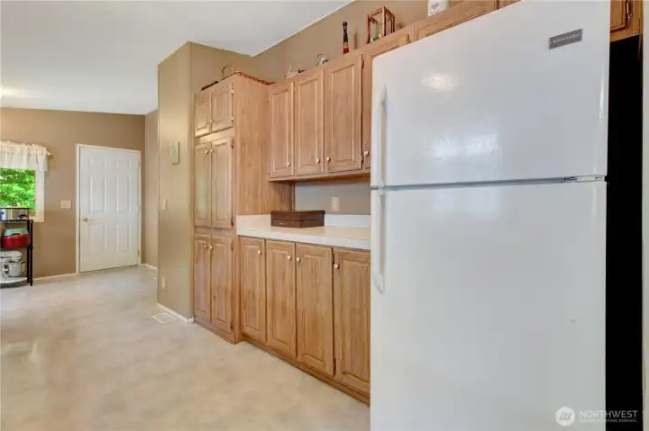 Storage space, with access to the back porch.