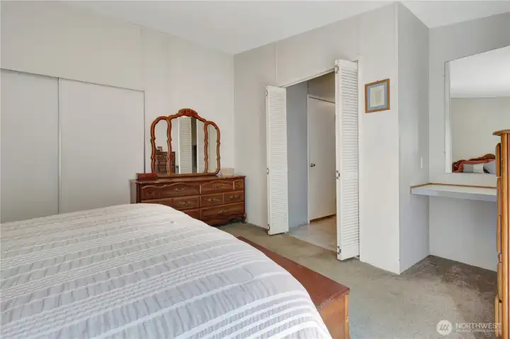 Closet space and easy access.