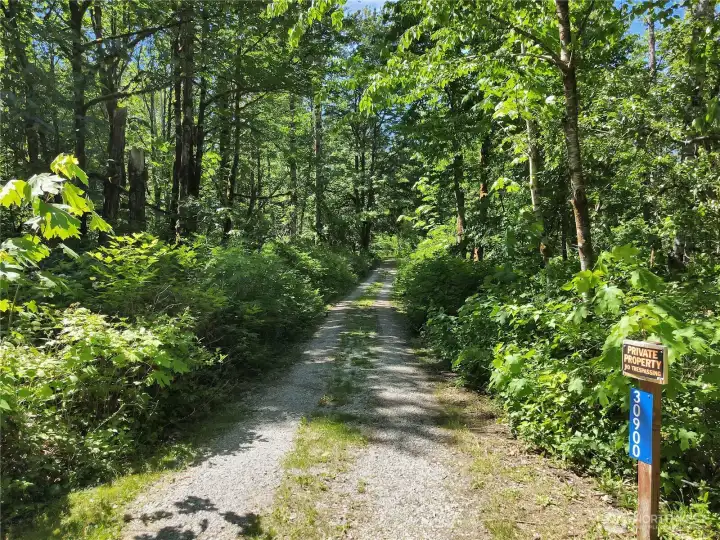 Driveway entrance.