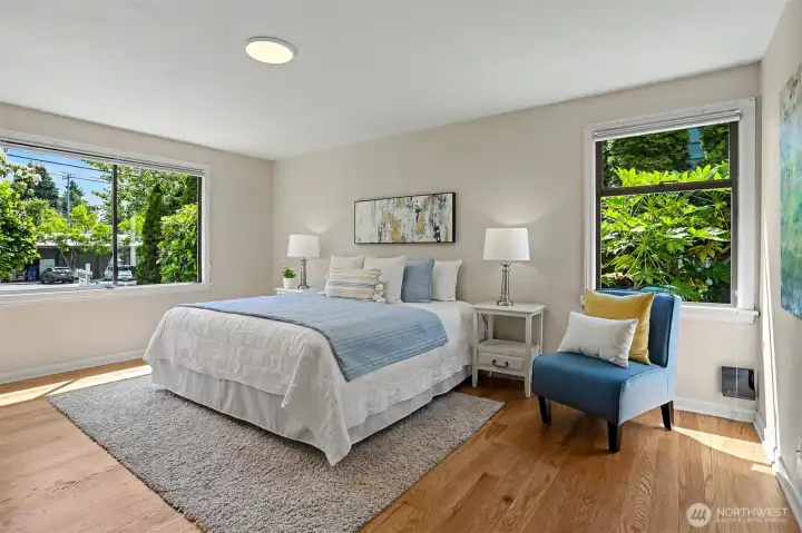 This is bedroom one of three.  Its very large and on the main level.