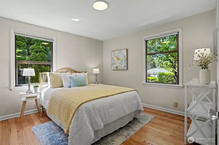 This is bedroom two of three.  It is on the main level.