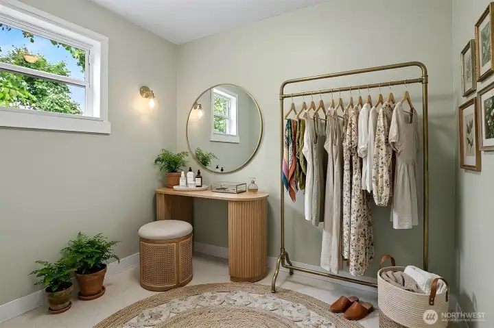 This is a virtual rendition of turning this space into another walk in closet.