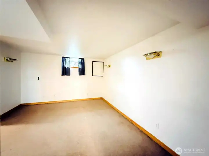 Basement bedroom with closet Basement bedroom with closet