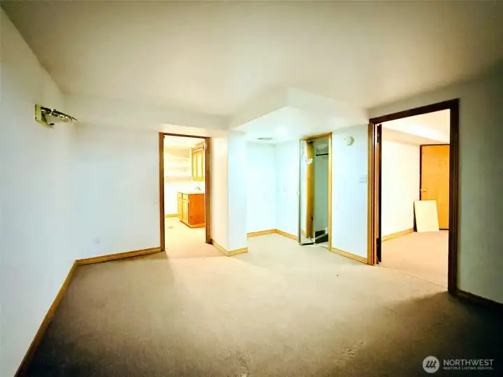 Basement bedroom with closet Basement bedroom with closet