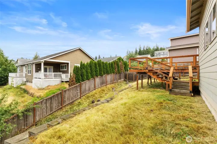 Fenced Back yard
