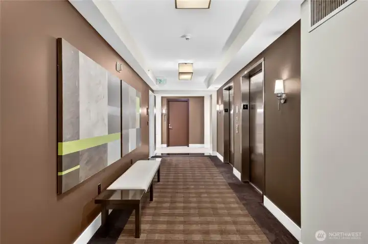 Avenue One's common areas feel luxurious. Head up the elevator to enjoy the amazing rooftop deck. Avenue One's common areas feel luxurious. Head up the elevator to enjoy the amazing rooftop deck.