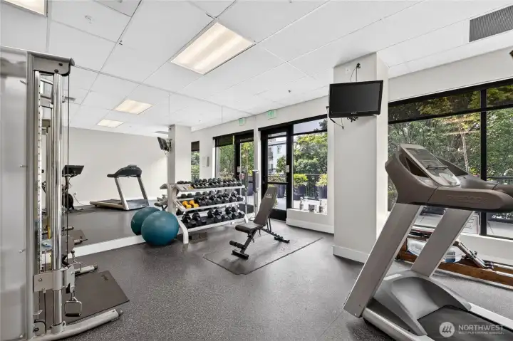 The fitness room is conveniently located on the first floor. The fitness room is conveniently located on the first floor.
