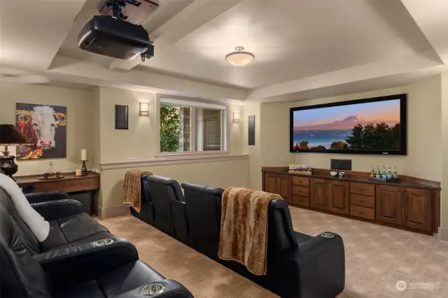 Home Theater on the Lower Level