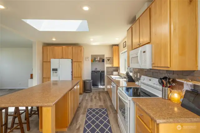 Storage abounds in this kitchen!