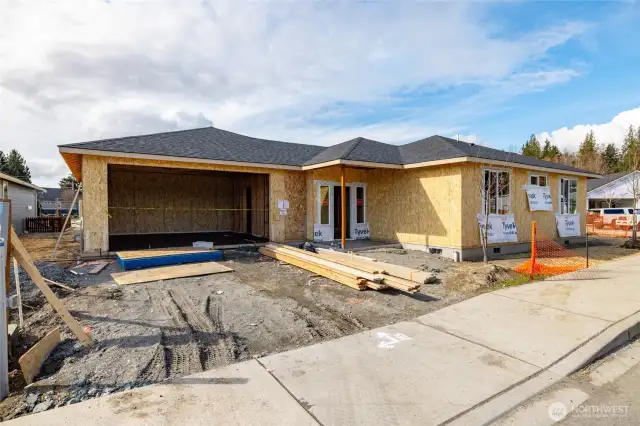 This picture is of the actual house under construction.