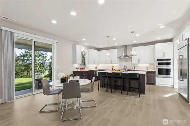 Open concept breakfast nook. For representation purposes only colors may vary.