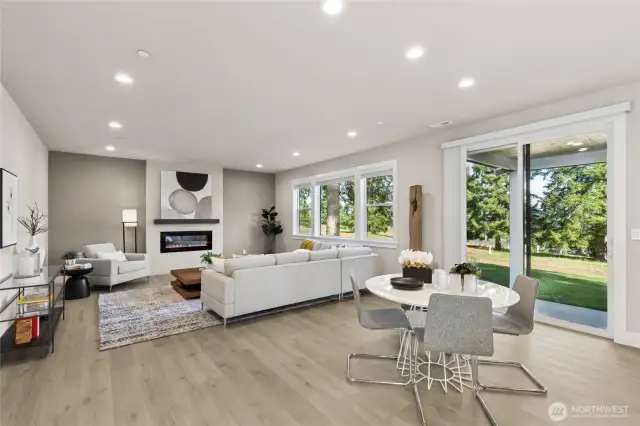 Spacious great room. For representation purposes only colors may vary.
