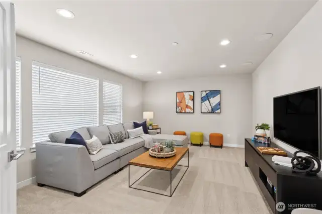 Large upstairs bonus room. For representation purposes only colors may vary.