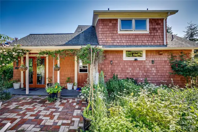 Backside view of home
