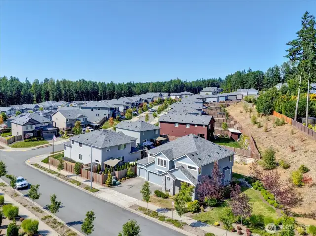 Large Lot with curbed streets and sidewalks