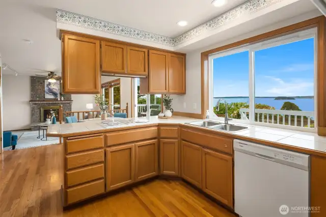 Views From all the Windows - Kitchen