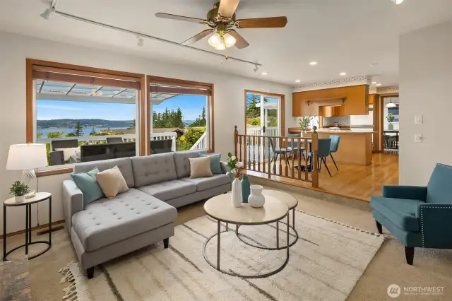 Family Room to Breakfast Nook and Kitchen
