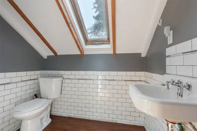 Upstairs half bath