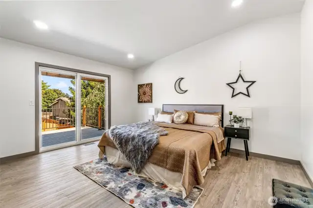 Roomy primary bedroom