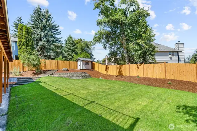 Fence was recently replaced.