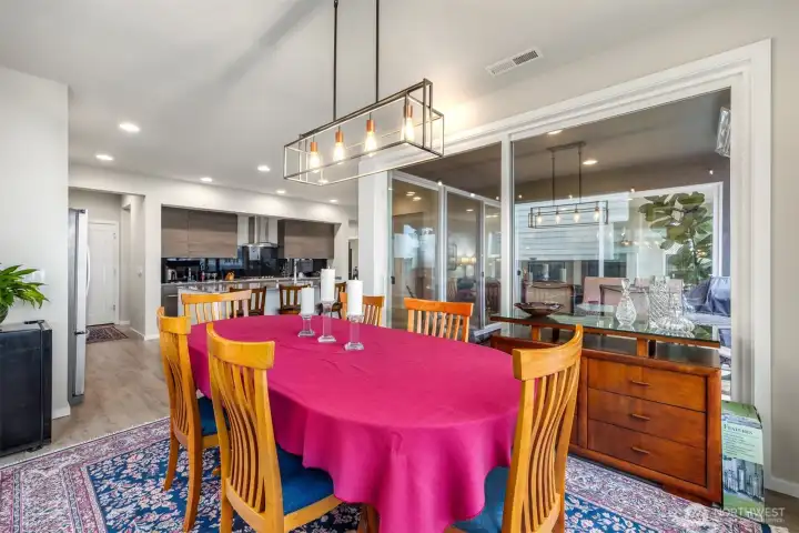 Dinning Room Framed by Beautiful Mountain Views