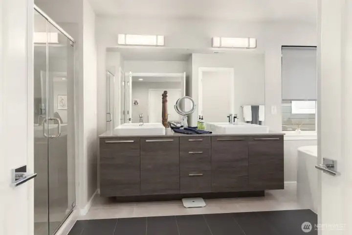 Primary Bathroom with Mountain Views