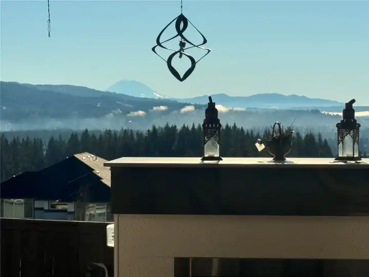 Mt Rainer Views from Outdoor Living Space, Kitchen,   Living Room, and Primary Suite