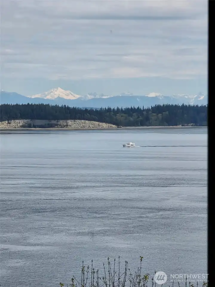 Enjoy water views overlookig the Hood Canal and mountain views of the Cascades & Glacier Peak!
