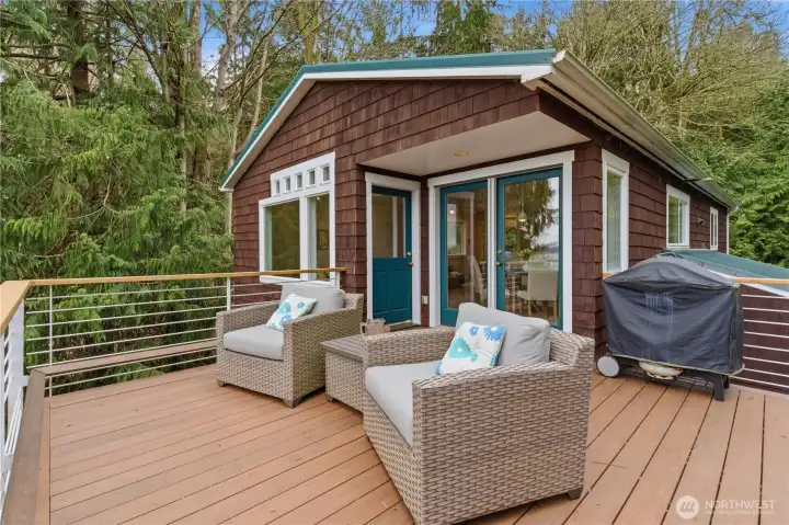 Lower level deck - one of three to relax and take in all the views and nature