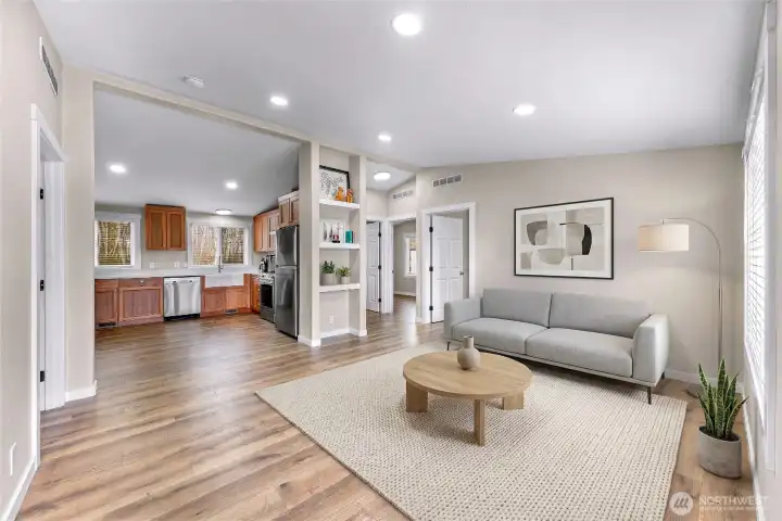 Beautiful flooring and natural light