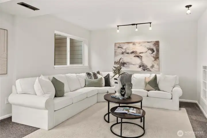 Ideal space for movie nights or curling up with a book.