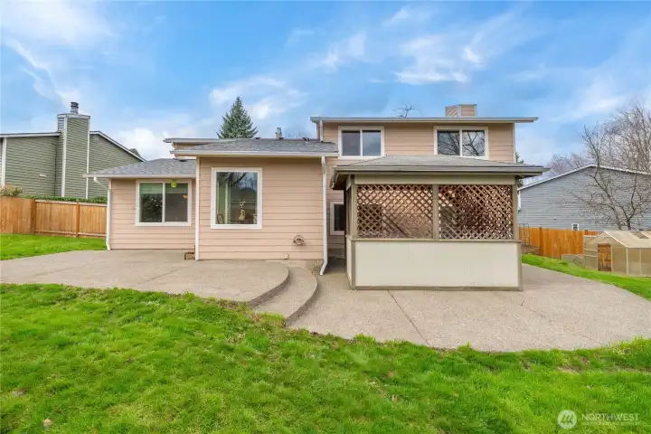 Covered space extends your living area outdoors.