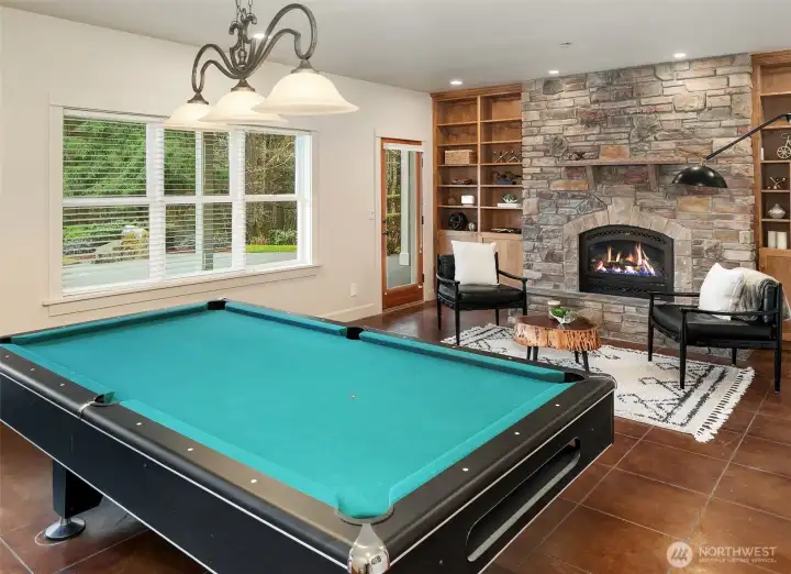 Lower level living and game room