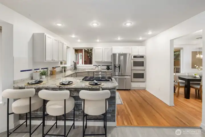 Seating at the kitchen counter