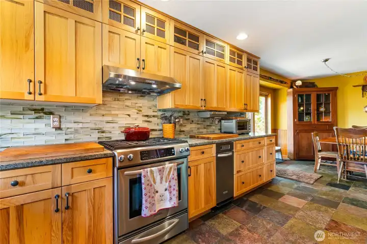 Beautiful custom cabinetry in the kitchen
