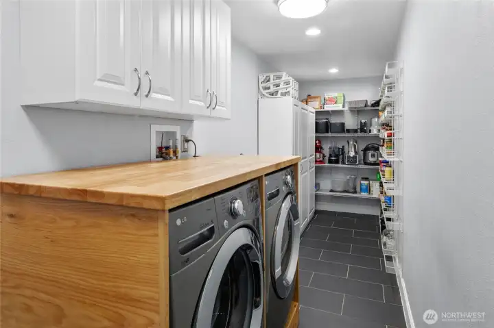 Giant laundry room/walk in pantry!