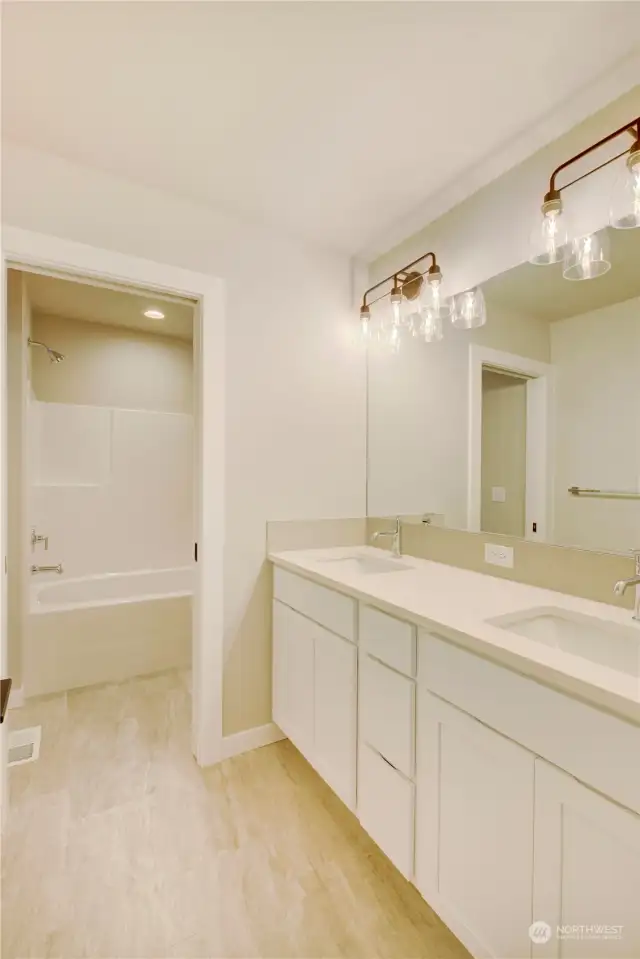 Main upstairs bathroom in previously built Aspen.