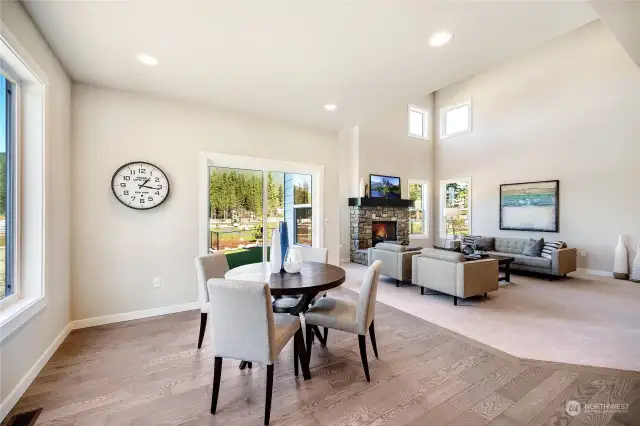 Kitchen nook to back patio. Previously built house.