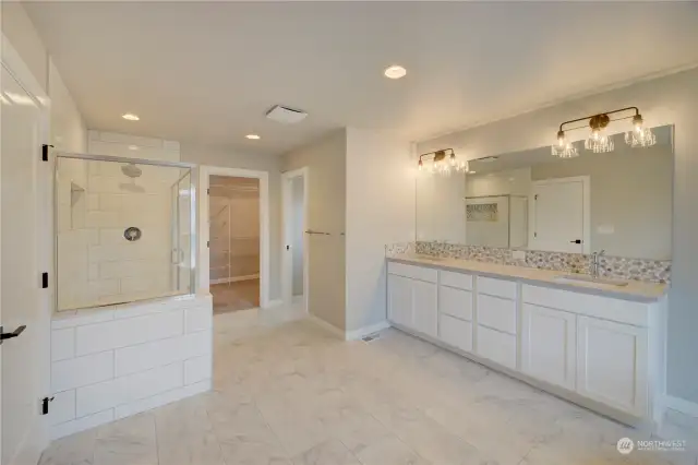 Primary bathroom in previously built Aspen.