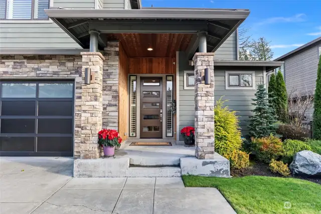 Gorgeous curb appeal. Beautifully landscaped & level elevation. Hardi plank siding with stone columns makes for an inviting & attractive home.