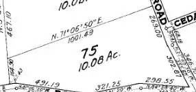 Plat map shows 10.08 acres.