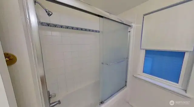 partial view of master bath