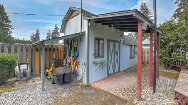 Two workshops/sheds in one.